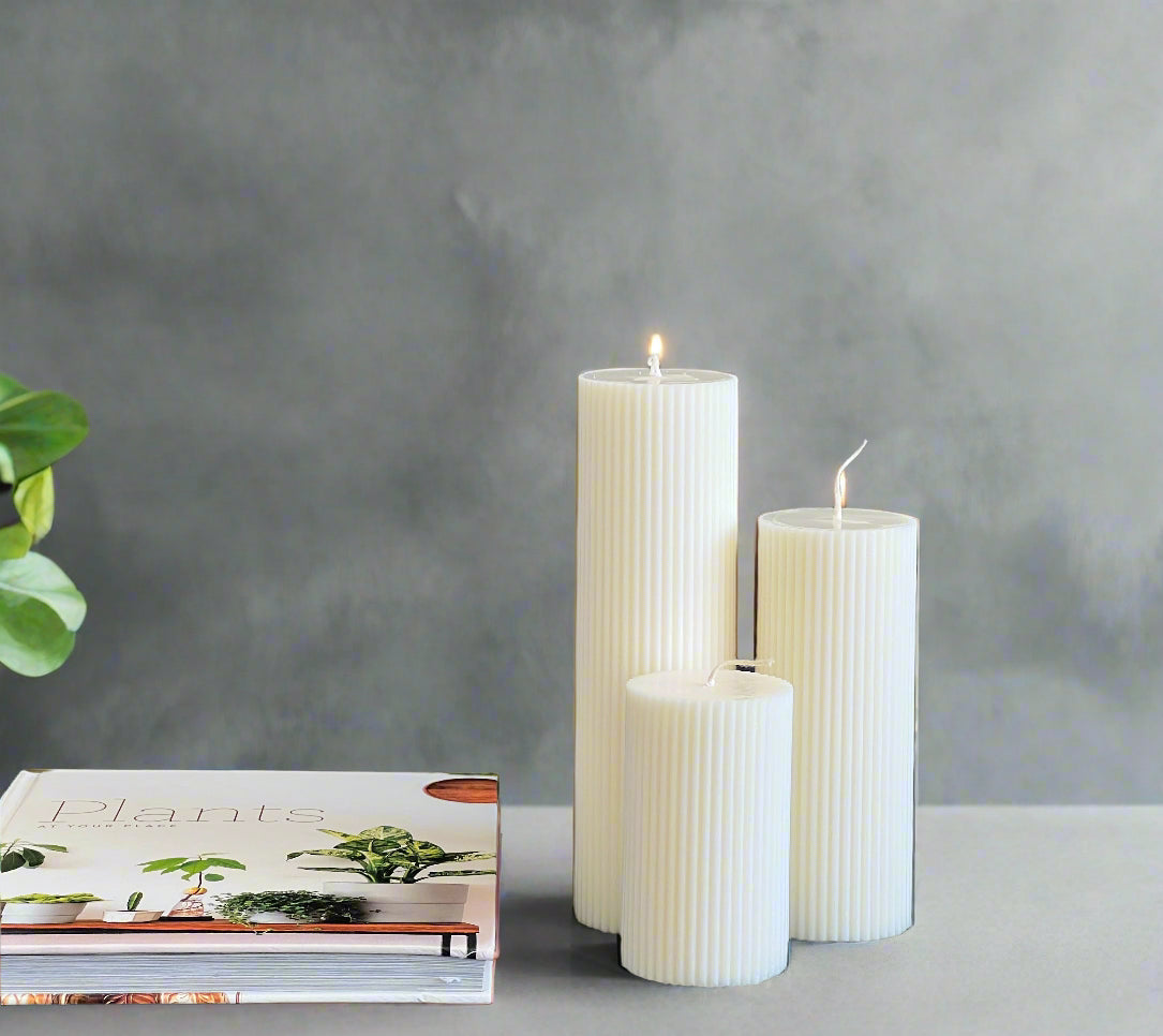 Unscented Pillar Candles