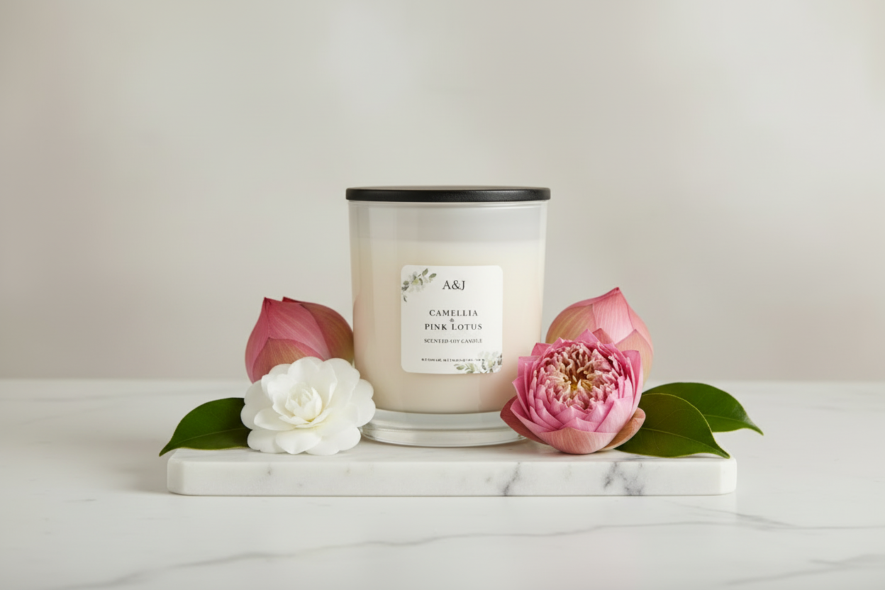 Camellia & Pink Lotus